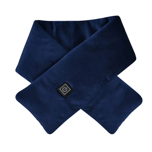 USB Women Men Heating Scarf 3 Gear Adjustable Temperature Electric Heated Scarf Winter Neck Warmer Fleece Scarf for Cycling Camp