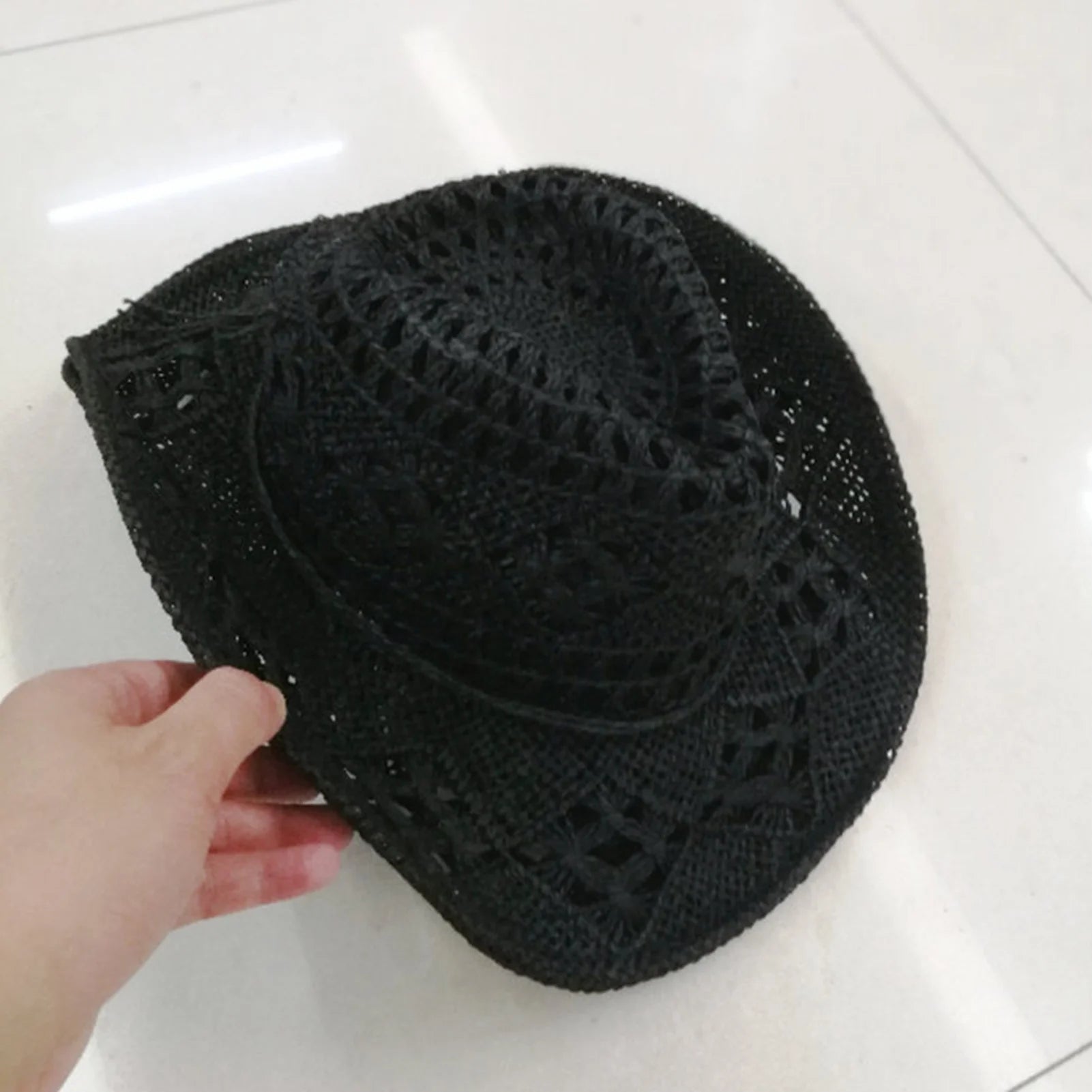 Straw Cowboy Hat Wide Brim Sun Hat Cowgirl Summer Panama Hat Men Women Sombrero Travel Outdoor Family Hat