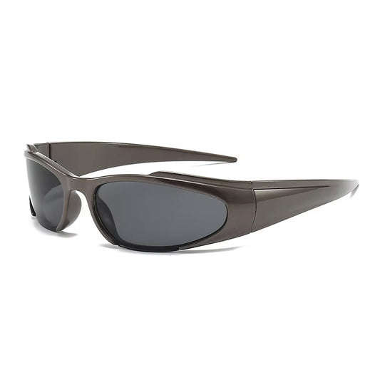 Y2K Sunglasses for Women Vintage Punk Men'S Sun Glasses Retro Oval Mirror Lenses Eyewear Outdoor Cycling Goggle UV400